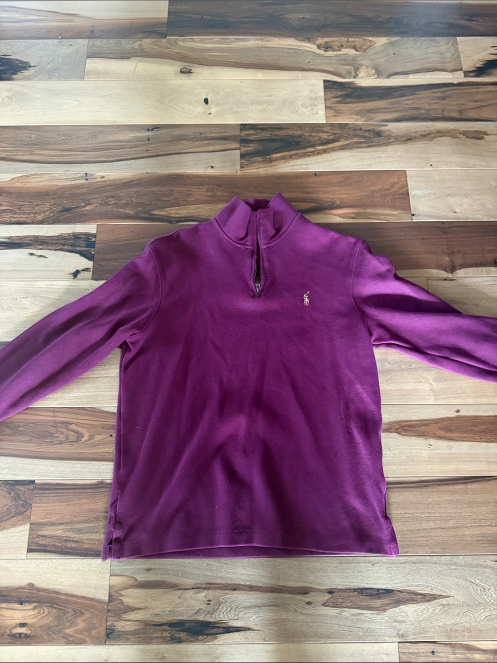 Ralph Lauren Women's Magenta Half-Zip Turtleneck Sweater